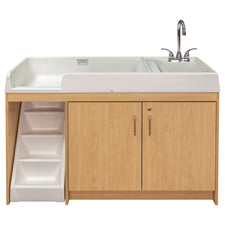 Toddler Walkup Changing Table with Sink 59-1/2