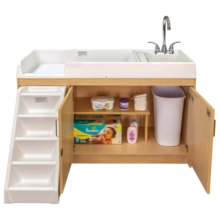 Toddler Walkup Changing Table with Sink 59-1/2