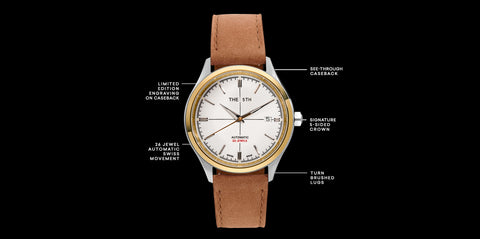The 5TH Two-Tone Swiss Made Watch With Automatic Movement