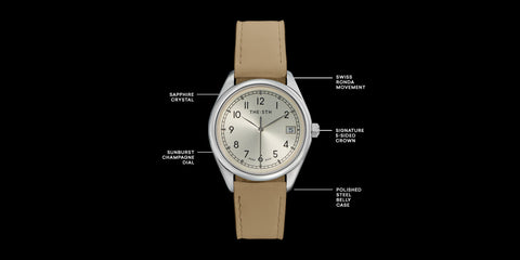 The 5th Andress Sand Swiss Watch Italian Strap