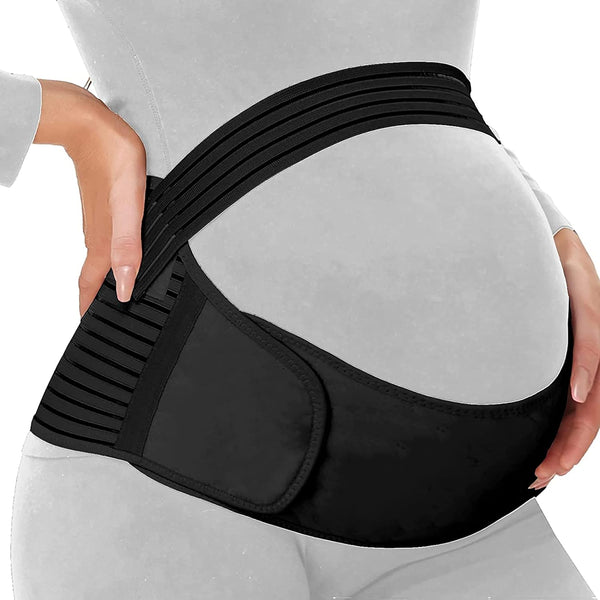 ChongErfei Pregnancy Belly Band Maternity Belt Back Support Abdominal  Binder Back Brace - Relieve Back, Pelvic, Hip Pain for Pregnancy  Recovery(Black,One Size) at  Women's Clothing store