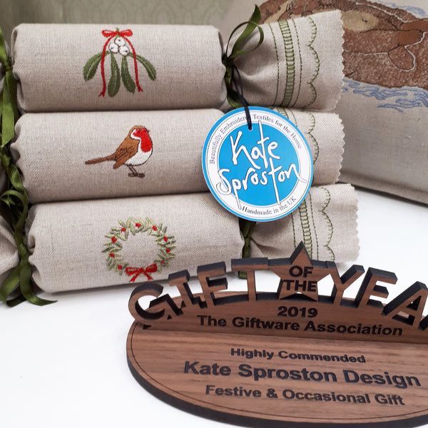 Woodland reusable Christmas crackers by Kate Sproston Design with Gift of the Year award 2019