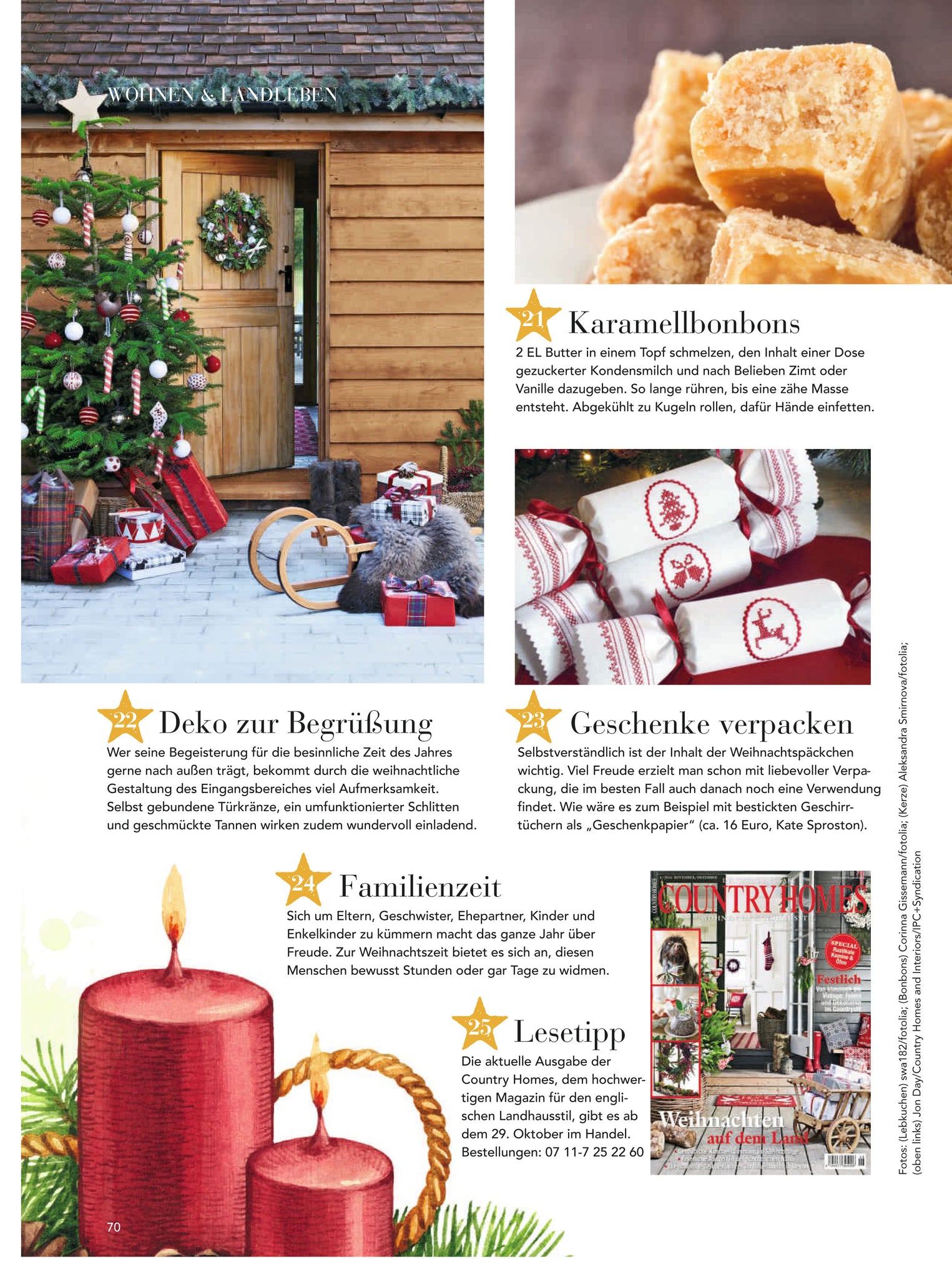 Ivory cotton Scandi reusable Christmas crackers by Kate Sproston Design as featured in Land Leben Magazine Nov-Dec 2014