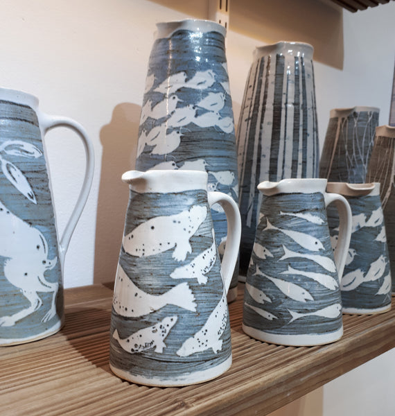 Ceramic jugs by Tregear Pottery