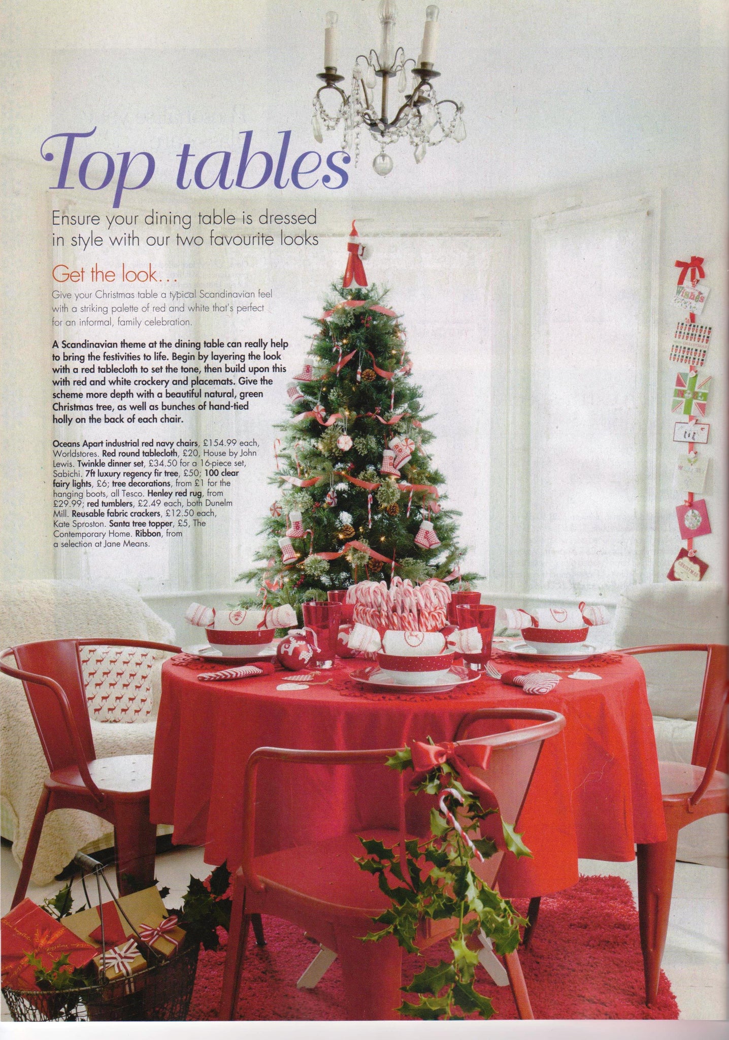 Ivory cotton Scandi reusable Christmas crackers by Kate Sproston Design as featured in Your Home Christmas Made Easy Magazine 2013