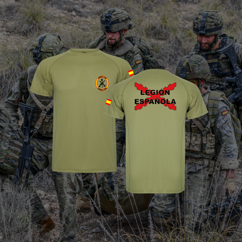 Suministro tuyo Zanahoria Camiseta técnica Legión Española – Tienda Militar