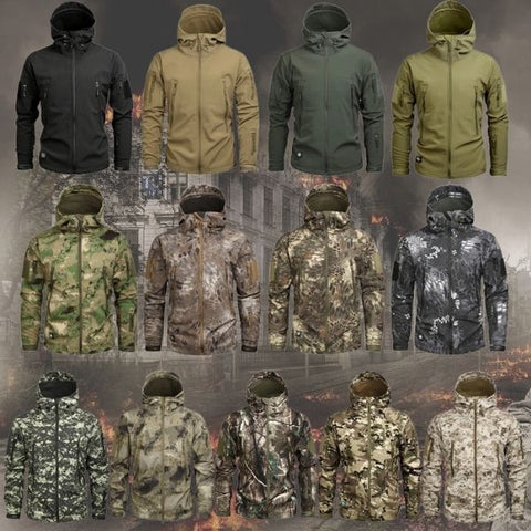 Chaqueta militar de invierno para hombre, abrigos tácticos del ejército,  ropa exterior de forro polar suave, chaquetas de camuflaje impermeable