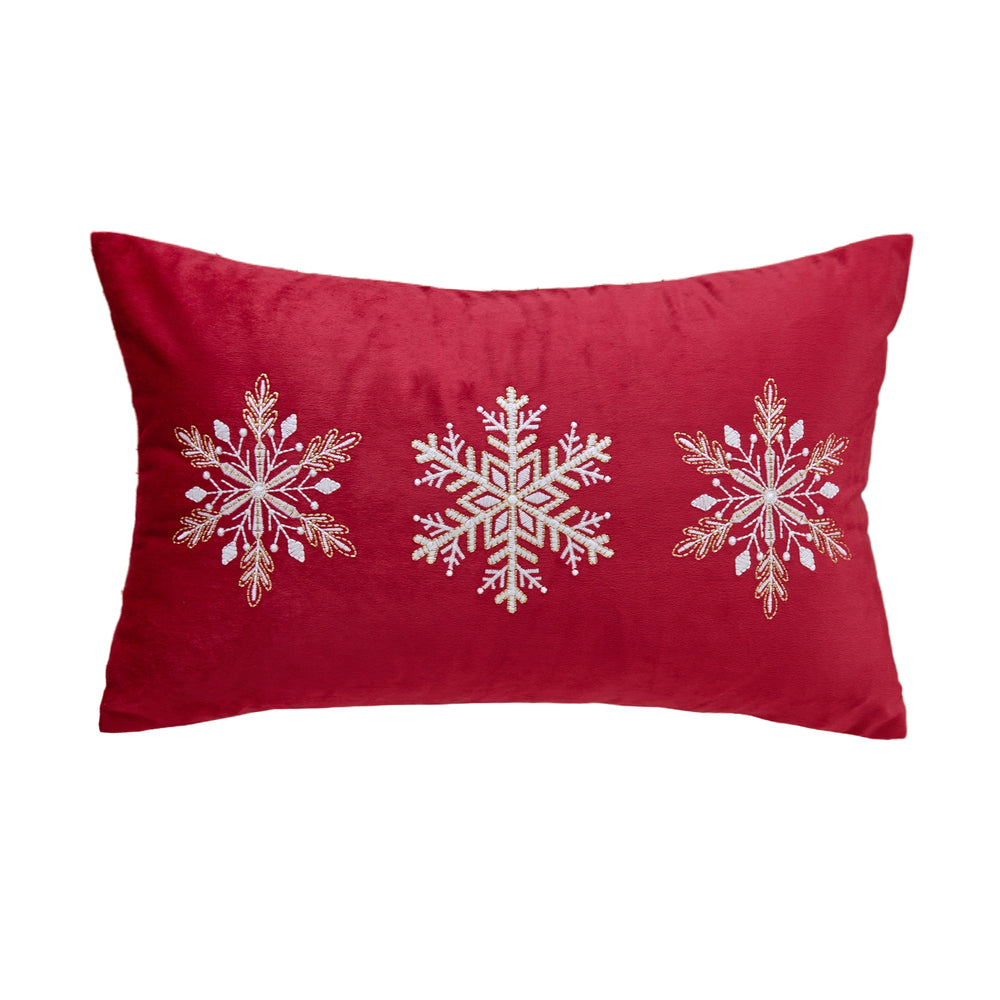 Red Snowflake Pillow