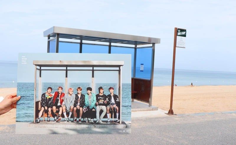 Jumunjin Beach Bus Stop – How to go BTS "You Never Walk Alone" album cover  location | Bts you never walk alone, You never walk alone bts wallpaper,  Album bts