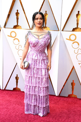 Oscars 2018 Salma  Hayek in Custom Gucci oscars90