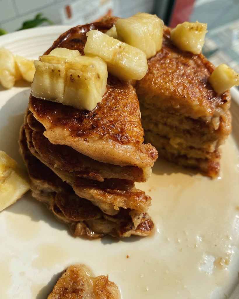 Sourdough Banana Pancake Stack