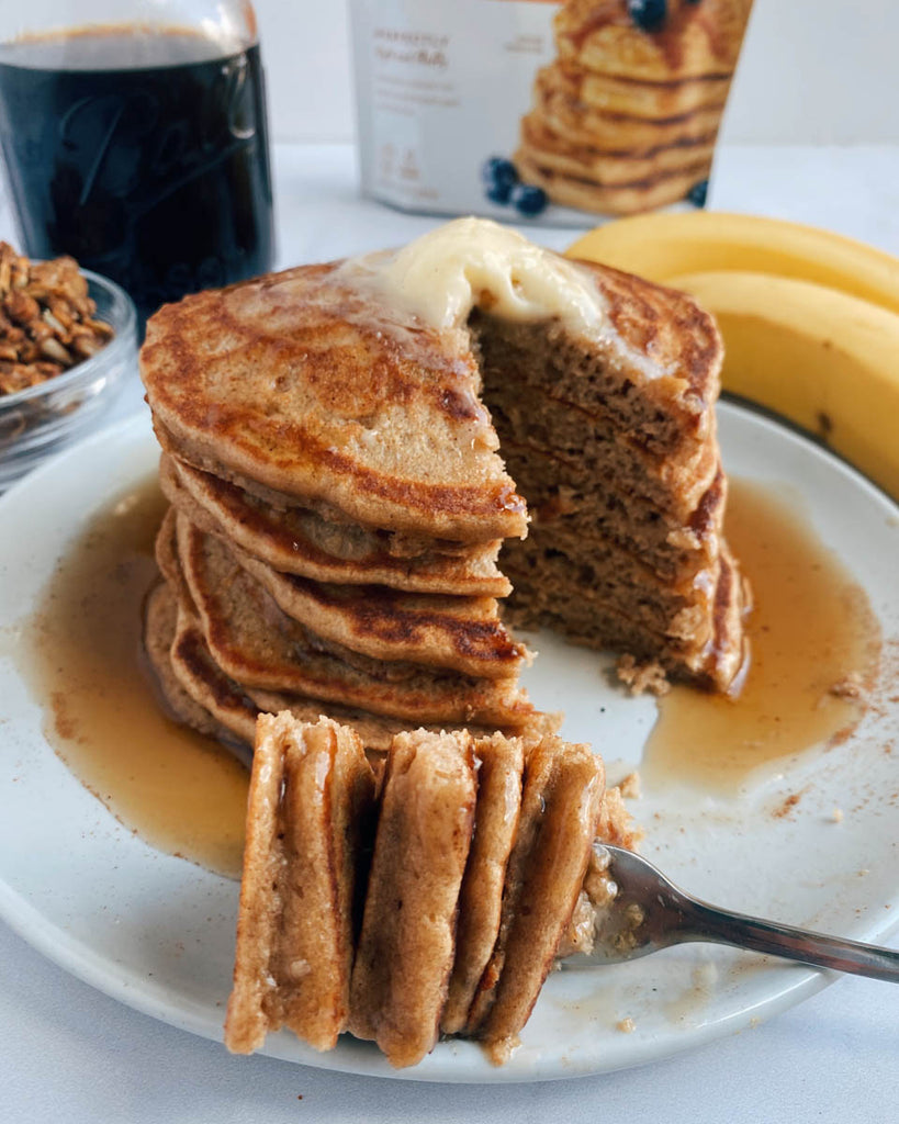 Banana Pancakes on Fork