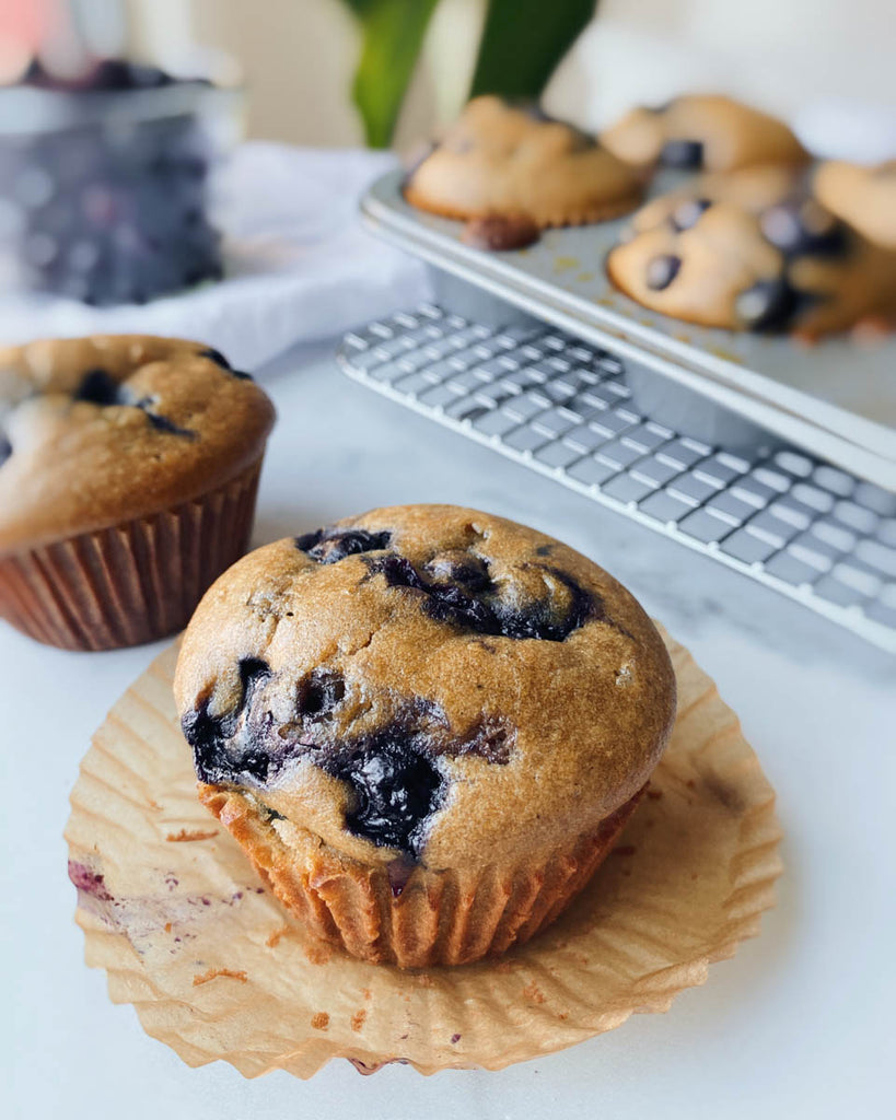 Blueberry Sourdough muffins