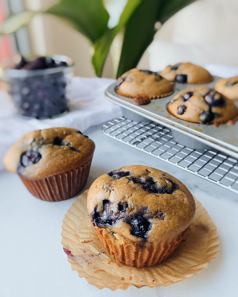 Sourdough Blueberry Muffins