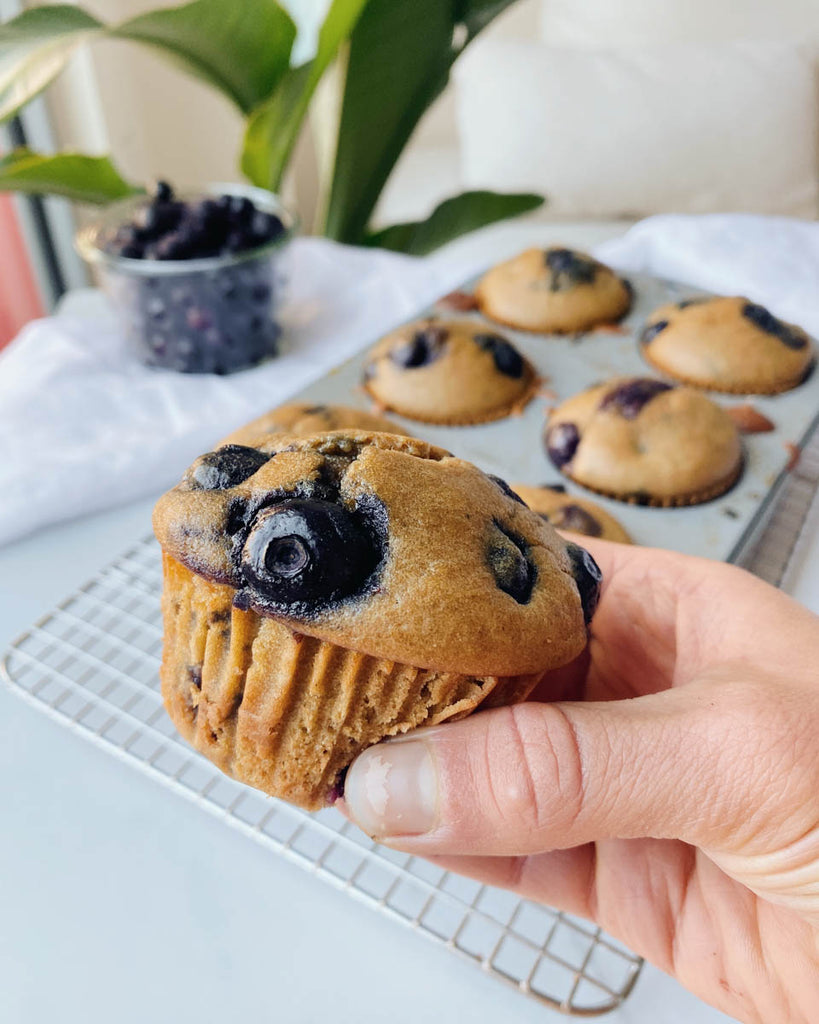 Sourdough Blueberry Muffins