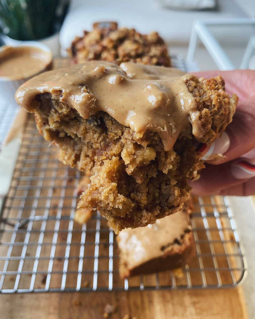 banana bread with almond butter