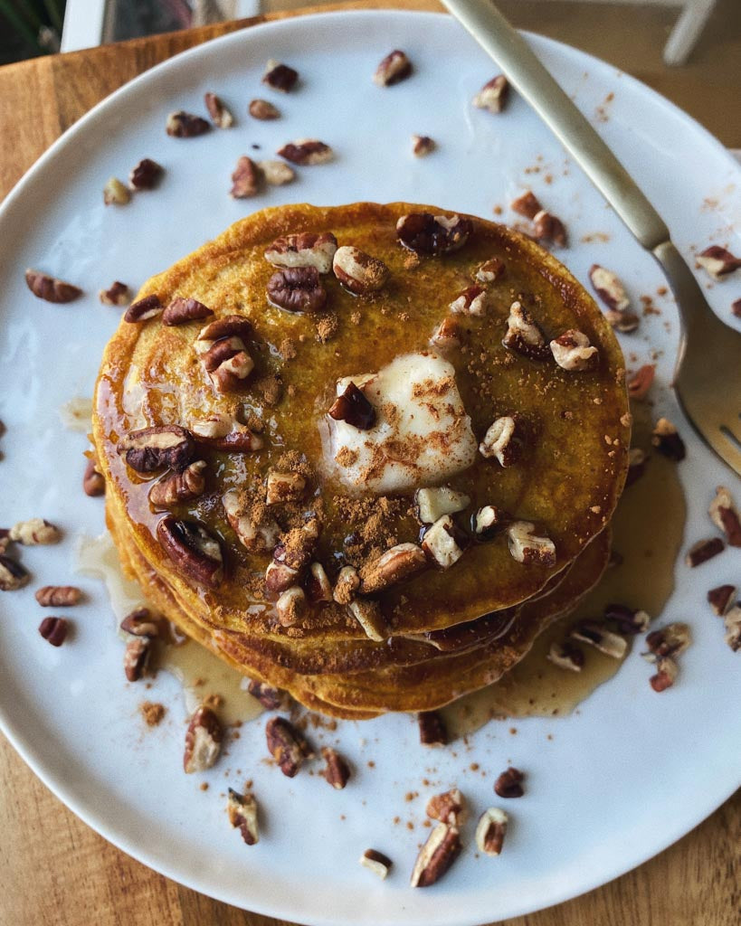 Sourdough pumpkin pancakes