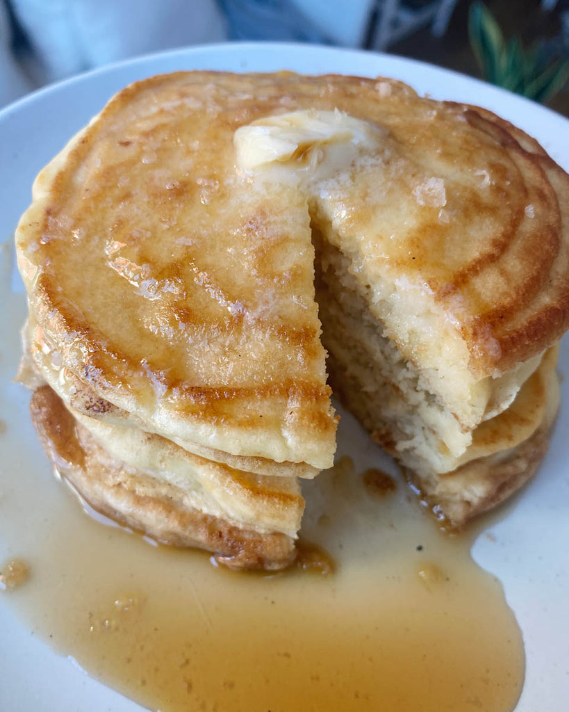 Sourdough protein pancakes