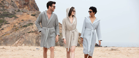 Seyante Robes Grey Tan Women's Men's