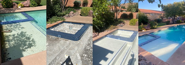 The stages of a pool remodel