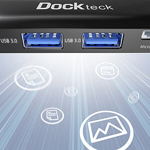 USB C Hub 7-in-1 USB C PD Ethernet – Dockteck