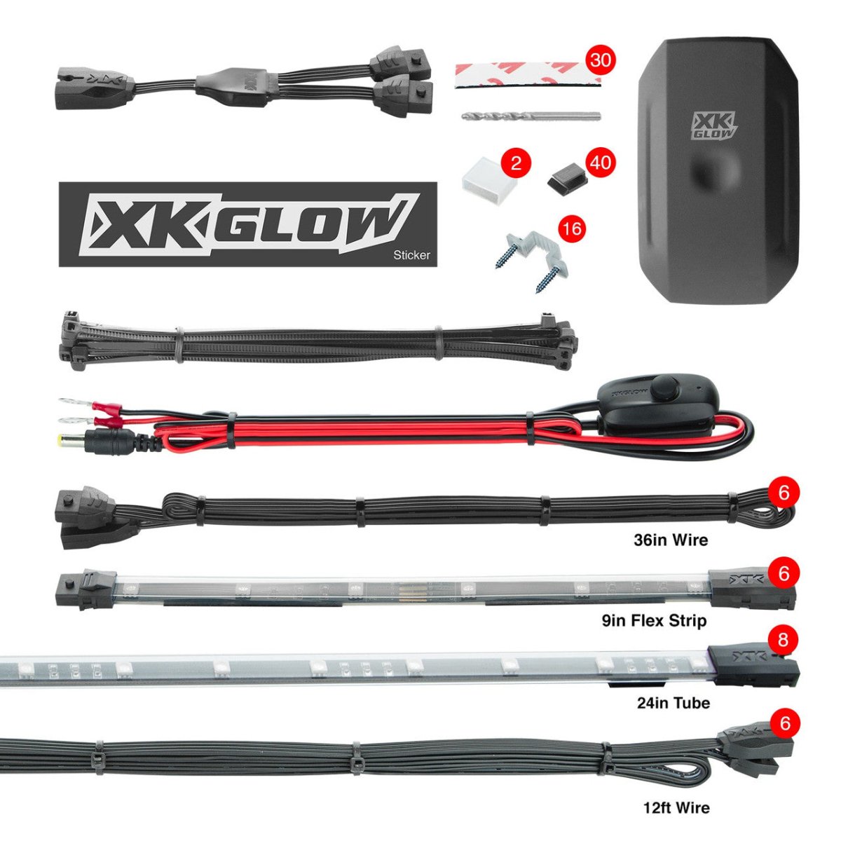 XKGlow Underglow + Interior LED Accent Light Kit | App-controlled