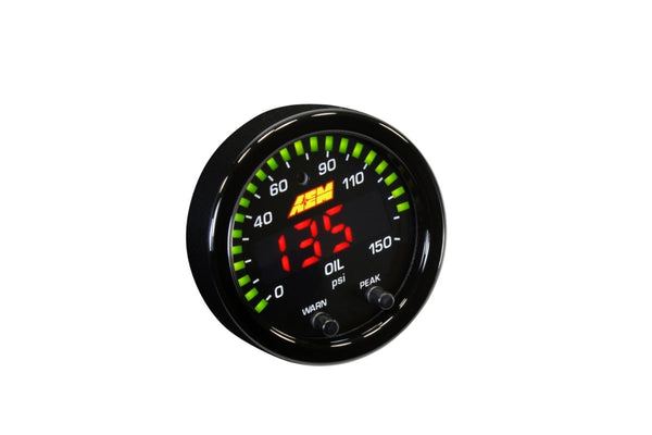 MTX-D: Digital Dual Function Oil Pressure & Temperature Gauge, 0-145 PSI