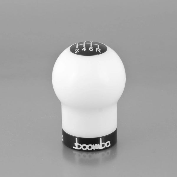 Boomba Racing 270g Weighted Delrin Shift Knob White w/ Blue Finish 