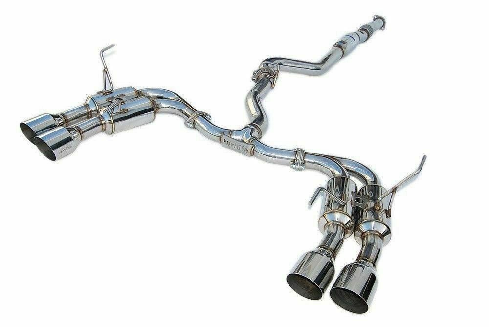 Invidia Gemini R400 Stainless Steel Catback Exhaust w/ Polished Quad Tips 2022-2024 WRX