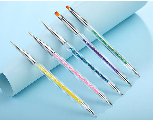 15pcs Nail Brush Set for Detailing Striping Nail Art With Gel Brushes,  Painting Brushes, 3D Brush, Acrylic Brush for Nail Art Painting 