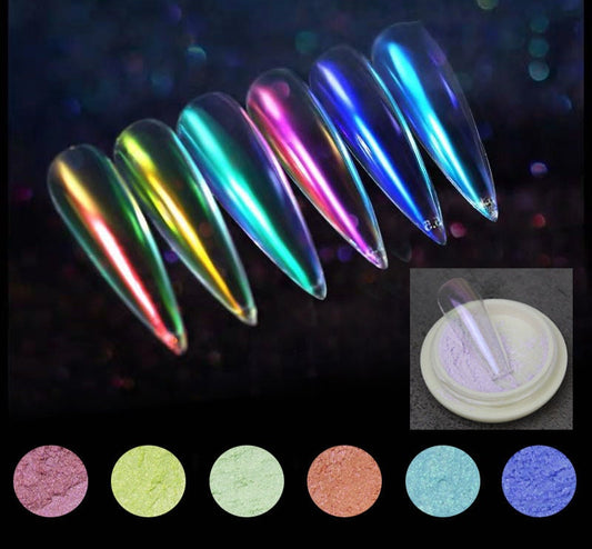Halo Powder Glitter for Nail Art Design/rainbow Pigment Glitter