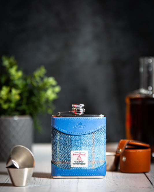 Harris Tweed Hip Flask 6 oz - The Birch Store