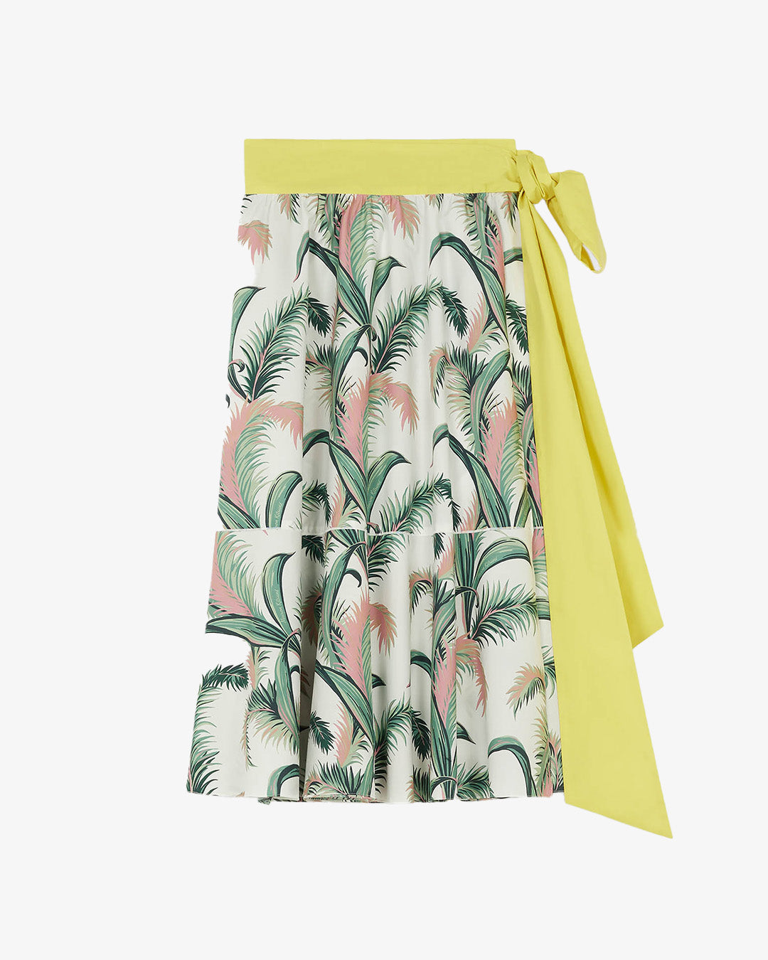 Kitsuné Palm Frond Wrap Midi Skirt