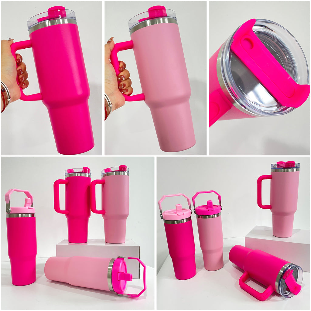 RTS USA_Flamingo 30oz Powder Coated Quencher Tumblers Optional_USPNY