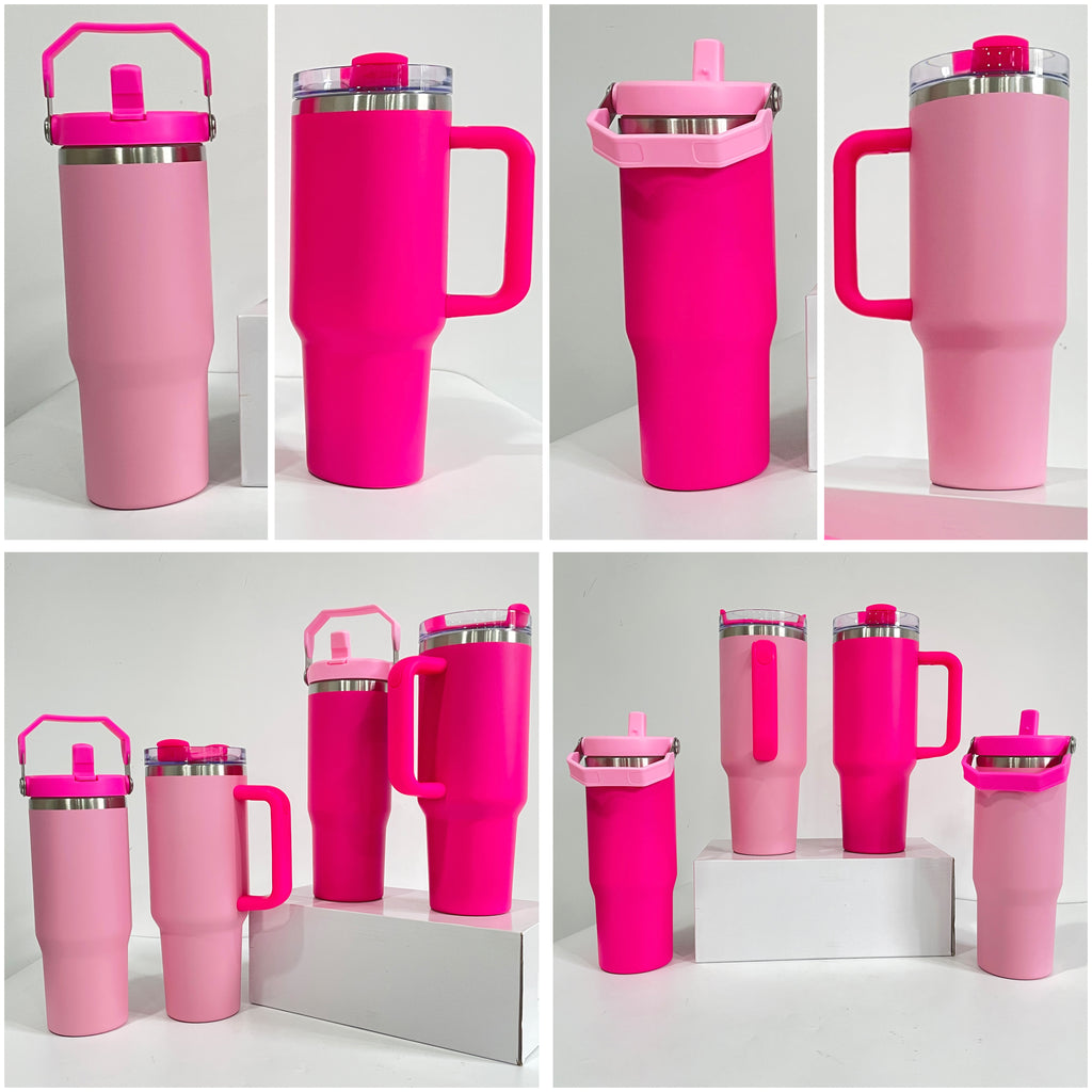 RTS USA_Flamingo 30oz Powder Coated Quencher Tumblers Optional_USPNY