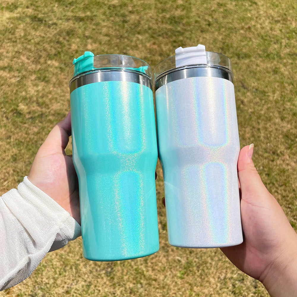 White Shimmer Sublimation 40 oz tumbler – Brilliant Blanks