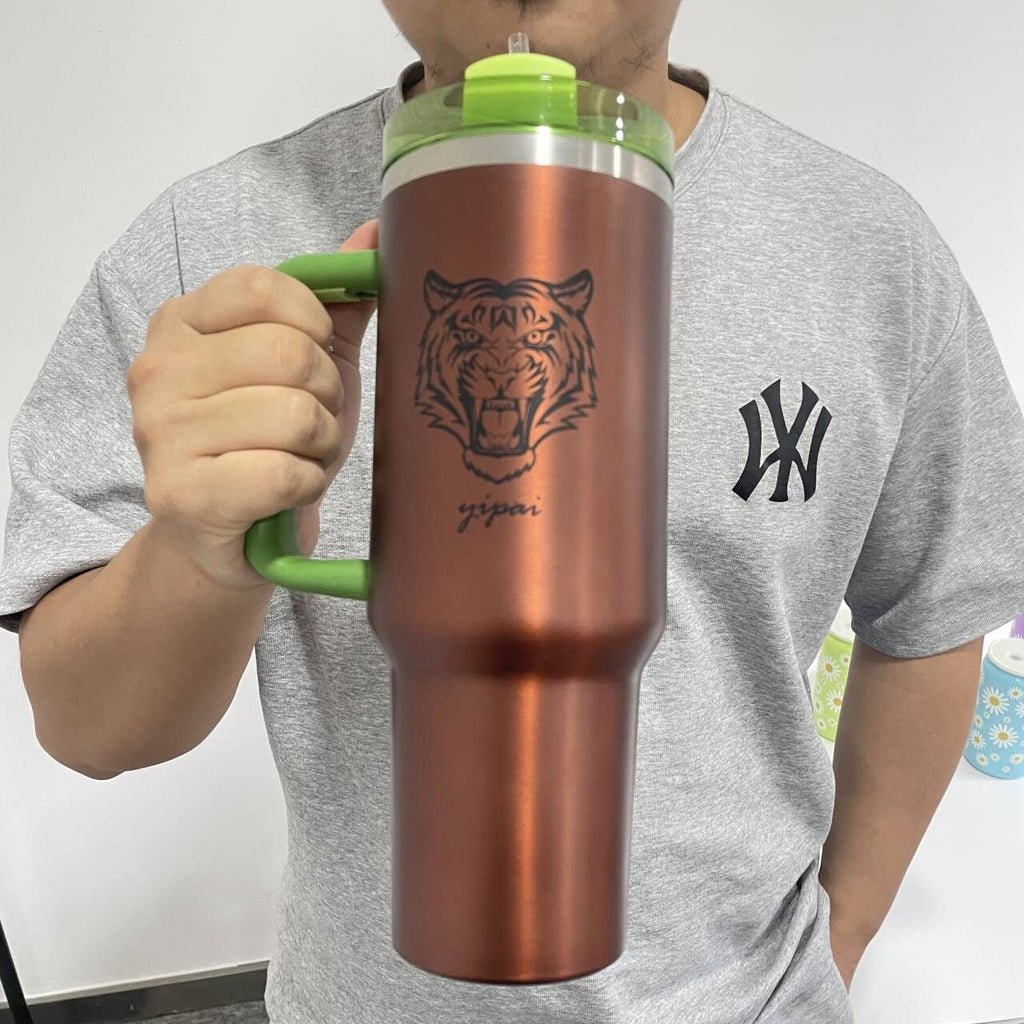 40oz Watermelon Moonshine Cup H2.0 Matte Sublimation Stanley-style