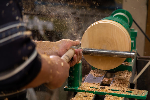 Drechselbank Holz Schale drechseln