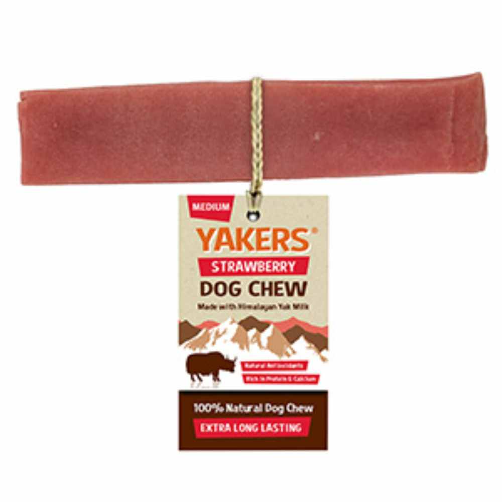 Image of YAKERS Strawberry Yak & Cows Milk Dog Chew