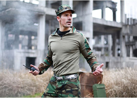 Camisa Masculina Militar Tática - Army Elite