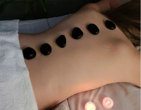 Kit 7 Pedras de Basalto para Massagens