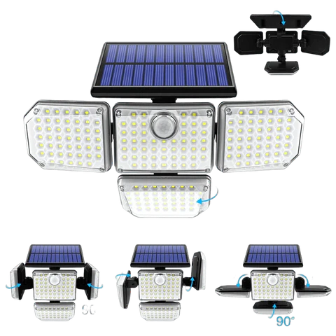 Refletor Externo Solar LED com 3 Cabeças - TripleGlow