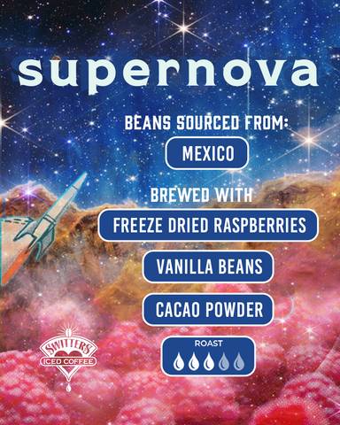 Iced coffee tasting notes for Switters Supernova seasonal flavor. 