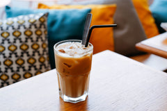 Iced coffee with cream