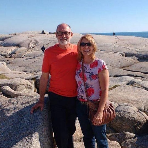 Murray and Cathy at Peggy's Cove in 2019