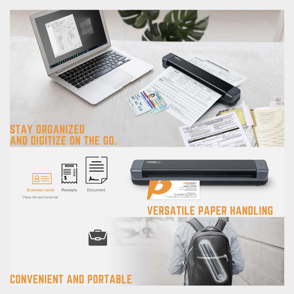 Plustek MobileOffice S410 Plus-Stay Organized and Digitize On the Go (MobileOffice S410 Plus)