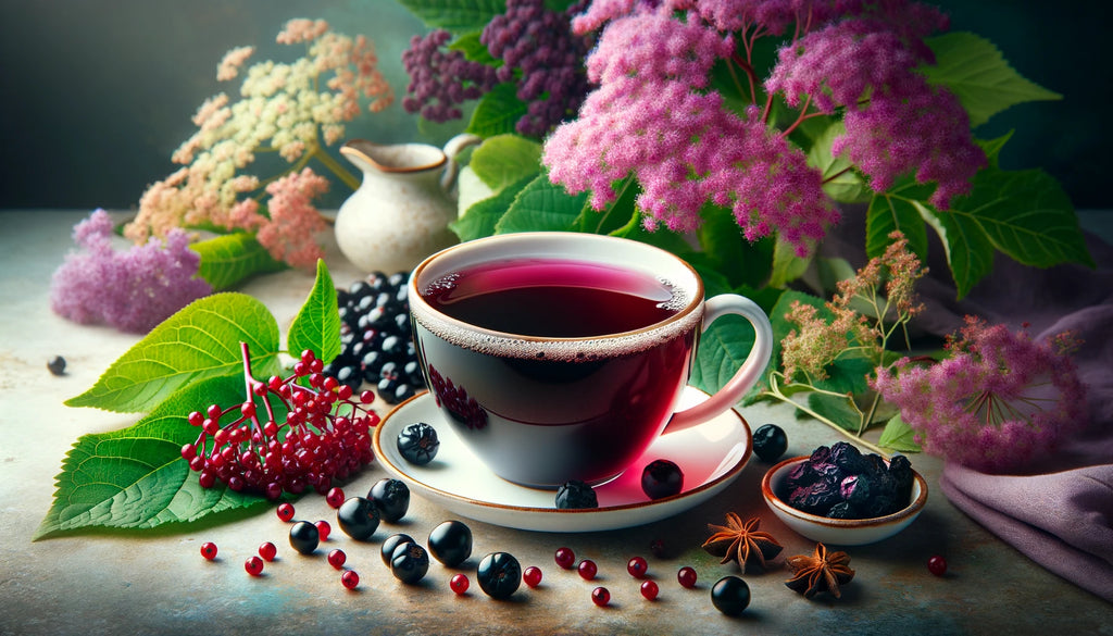 Elderberry tea - A colorful taste experience