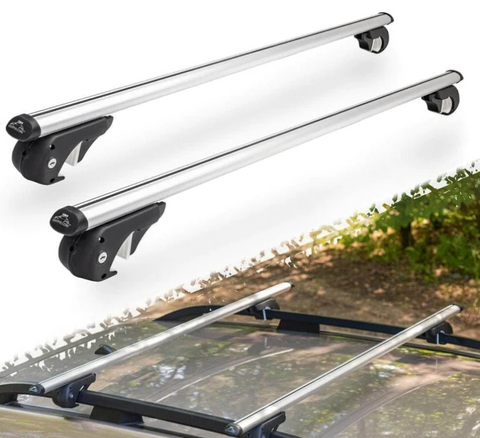 Car Roof Rack for Raised Side Rails, adjustable Aluminum Anti-Rust Crossbars