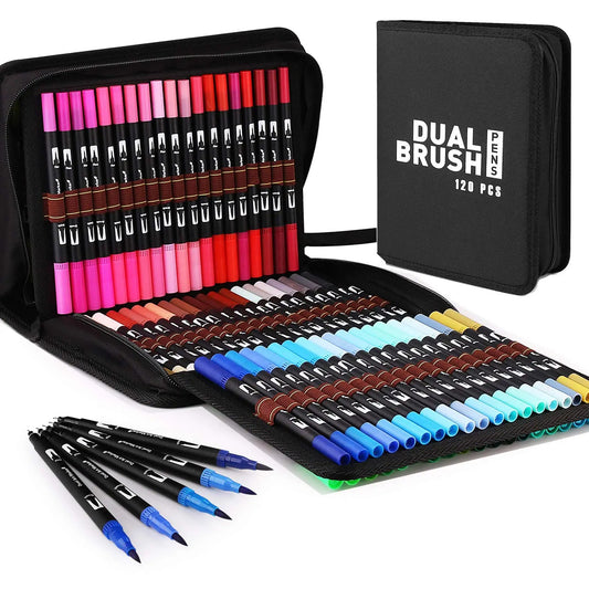 36 Colors Dual Tip Pens Set, Art Markers Fine Point Journal Pens & Col –  1981Life