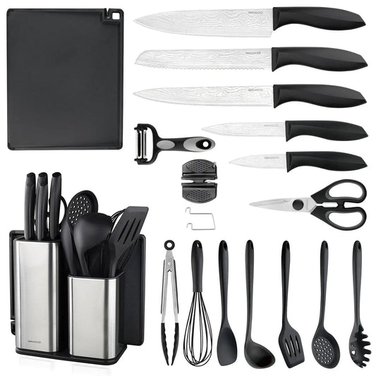 Chef Knife Set, Luckytime 6-Piece Kitchen Knives Set, German 5cr15mov –  1981Life